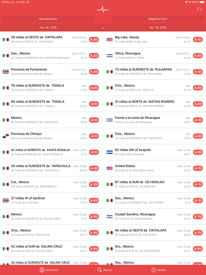 My Earthquake Alerts and Feed