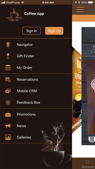 Coffee App Screenshot