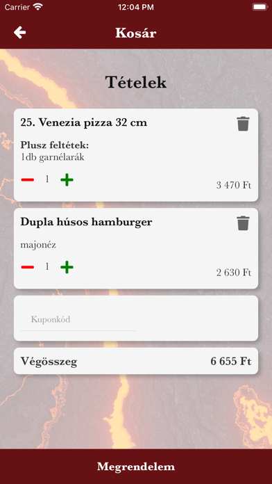 Vezúv Pizzéria Screenshot