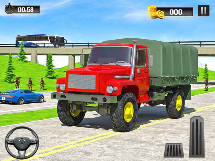 Army Vehicle Truck Driving Sim