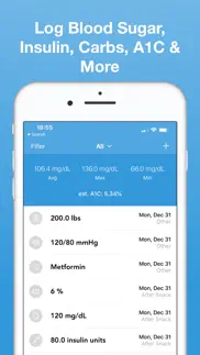 glucose blood sugar tracker iphone screenshot 2