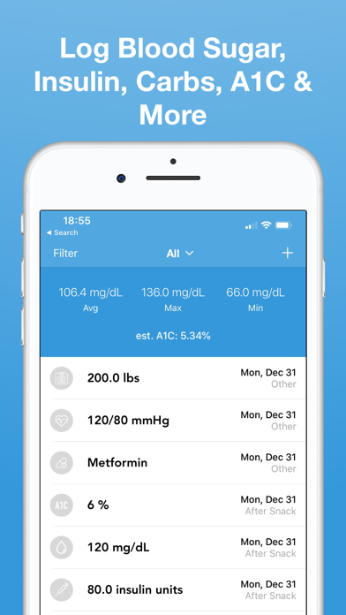 Screenshot #2 pour Glucose - Traqueur de glycémie