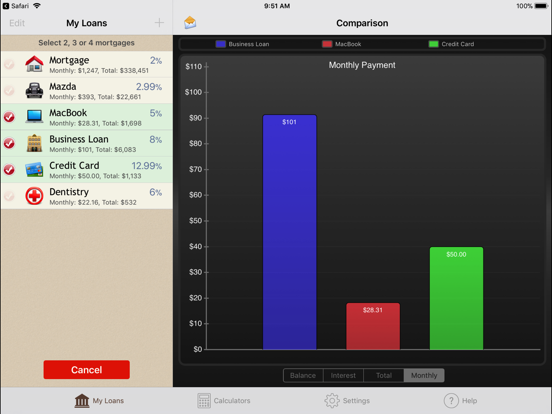 Loan Calculator + iPad screenshot 5 - Finance app