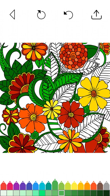 Flowers - Adult Coloring Book screenshot-8