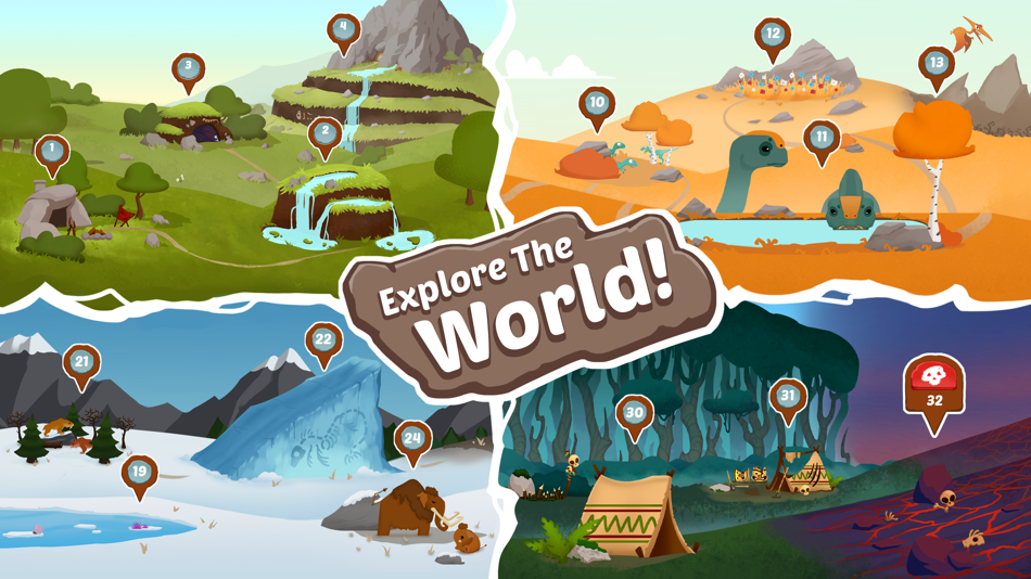 #2. Grugs: Caveman Platformer (iOS) 由: FUNTAPTIC STUDIO SRL