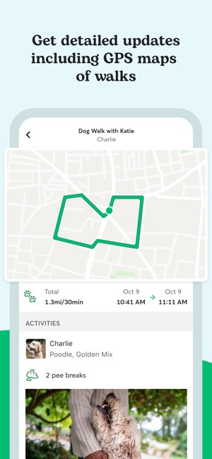Dog walk store tracking app