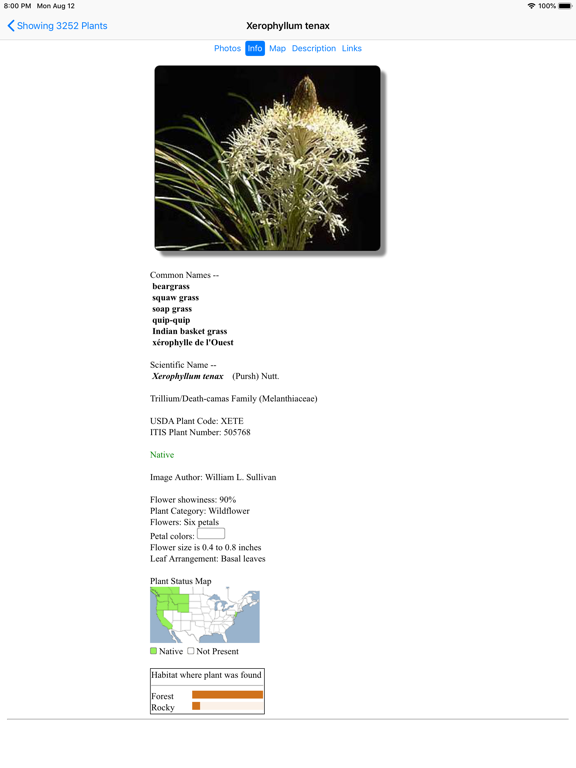 British Columbia Wildflowers iPad screenshot 5 - Education app