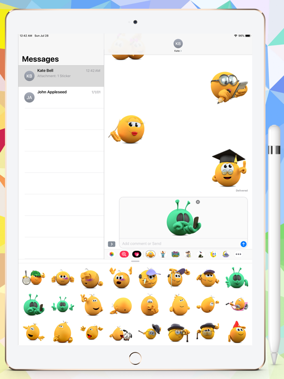 Screenshot #5 pour Banga Cute Emojis HD Stickers