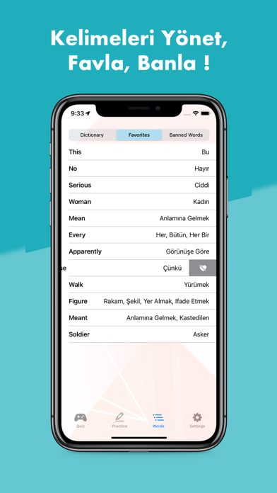Turkish via English: TenMinute Screenshot