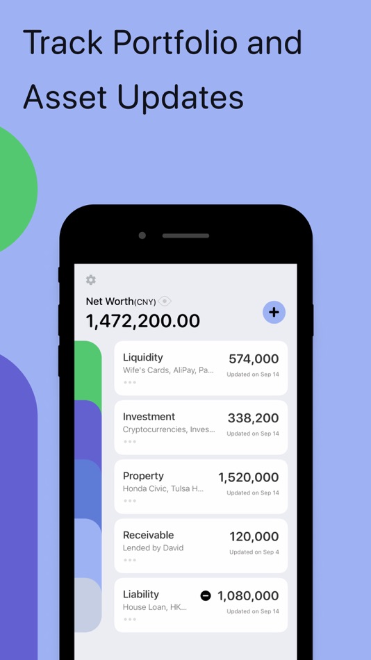 #2. Percento - Net Worth Tracker (iOS) 由: 健宗 郝