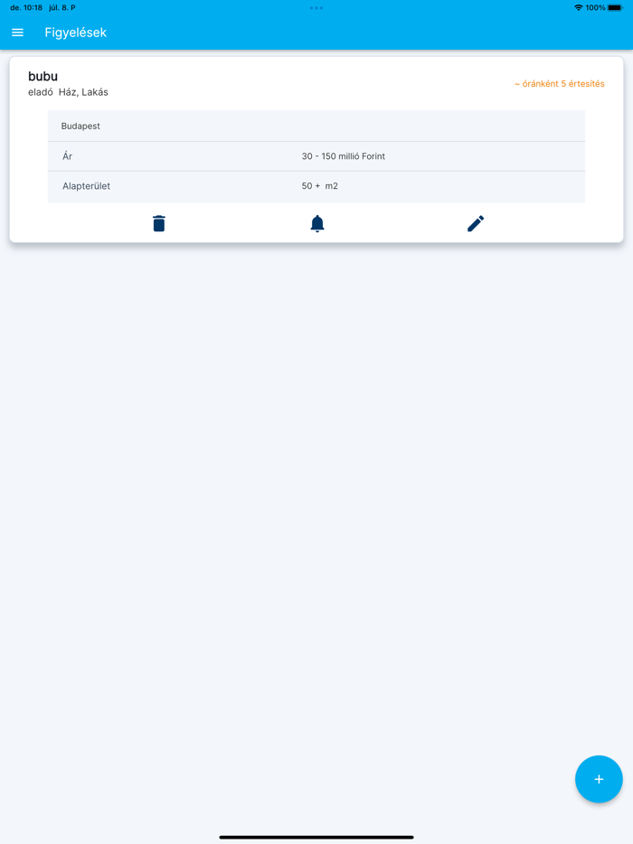 Ingatlanhirdetés Figyelő