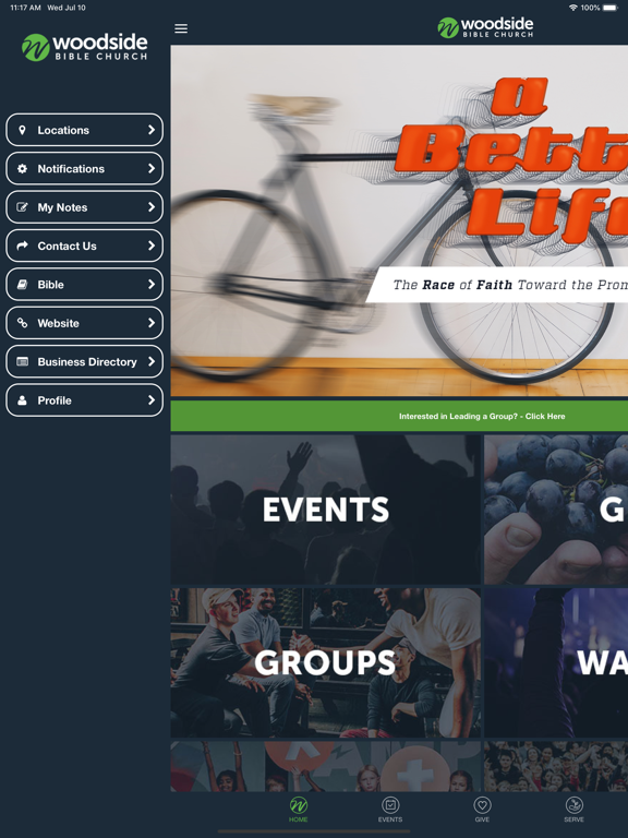 Woodside Bible iPad screenshot 2 - Lifestyle app