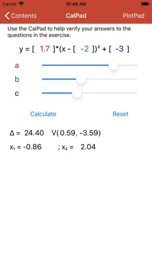 My Quadratic screenshot 2