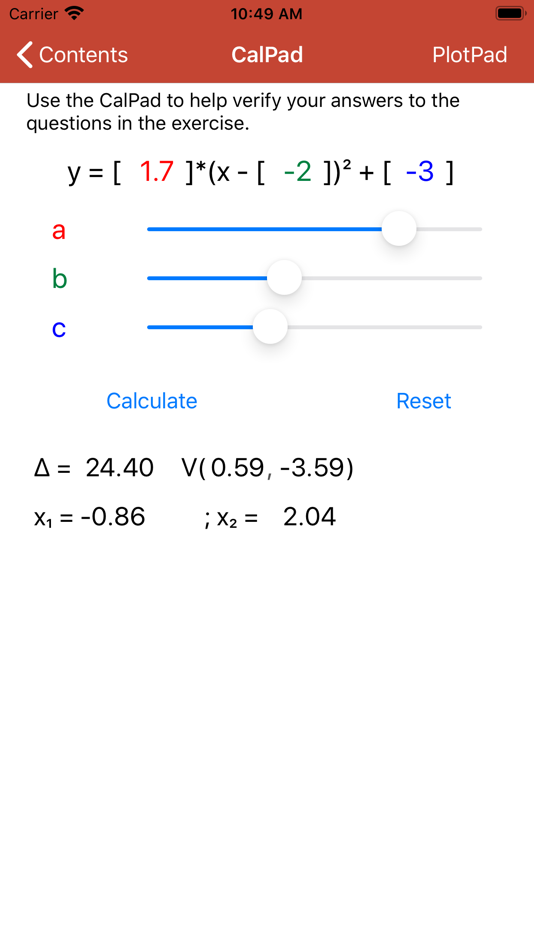 #2. My Quadratic (iOS) By: Thinh Le