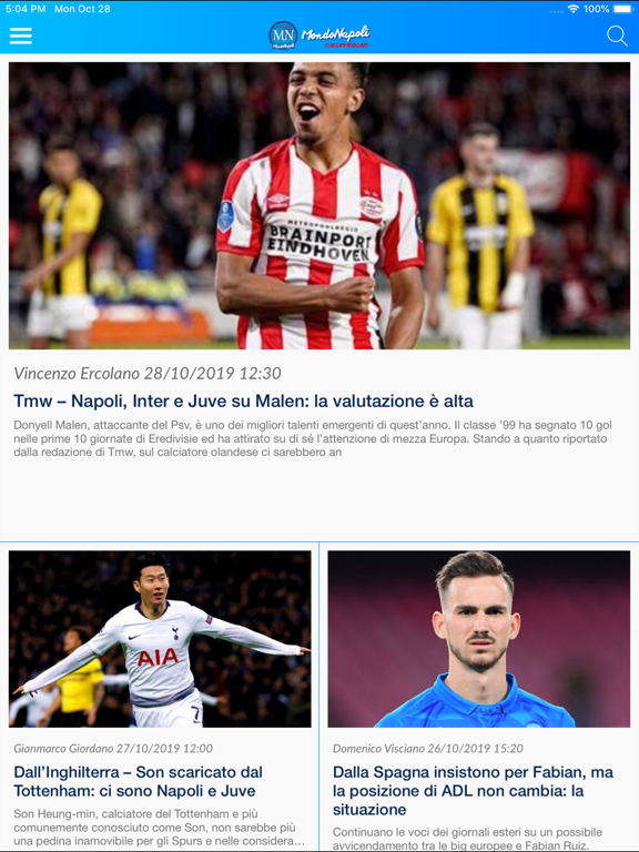 MondoNapoli iPad screenshot 8 - Sports app