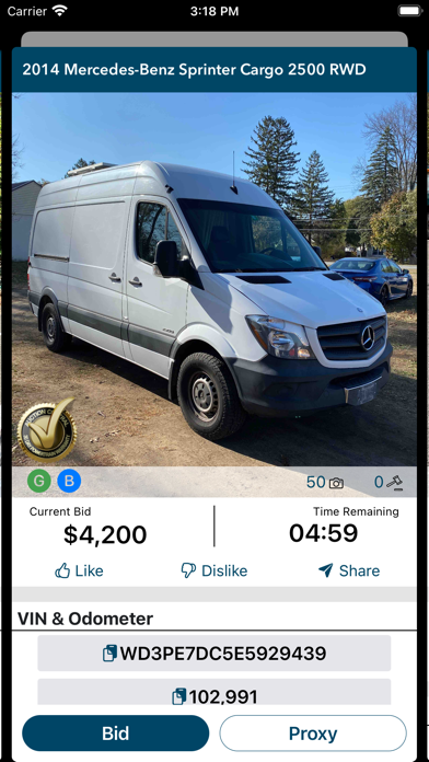 Auction Central Screenshot