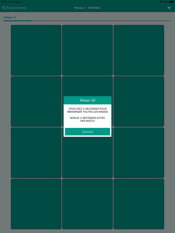 Screenshot #5 pour Jeux de mémoire. Picture Match