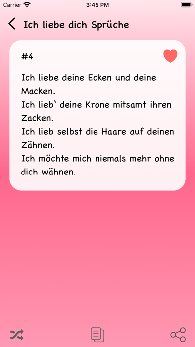 Schöne Liebessprüche Screenshot