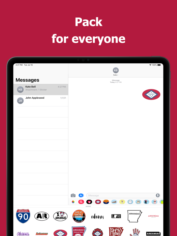 Screenshot #4 for Arkansas emoji - USA stickers