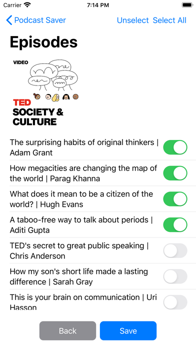 Podcast Saver Screenshot