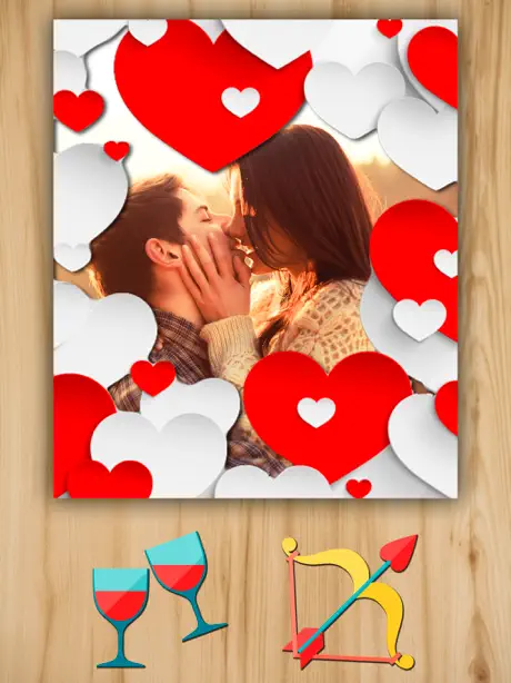 Love frames – photo collage
