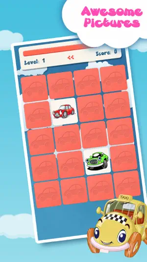 Matching family game: Cars screenshot 2