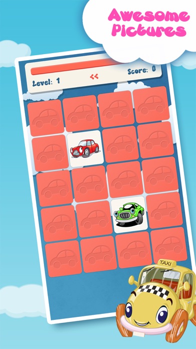 Matching family game: Cars Screenshot