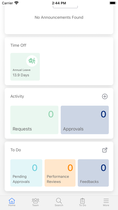 Enfinity HRMS Screenshot