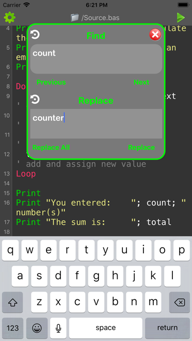 BASIC Programming Compiler Screenshot