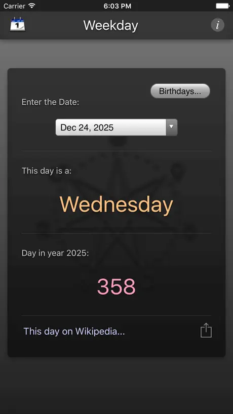 Weekday