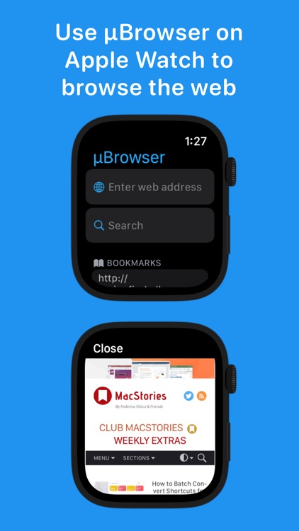 µBrowser: Watch Web Browser