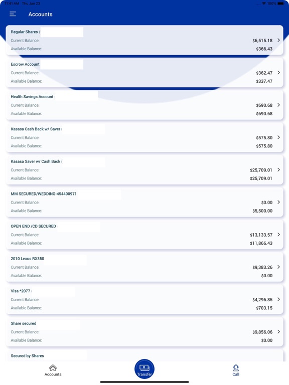 Louisiana Catholic FCU iPad screenshot 2 - Finance app