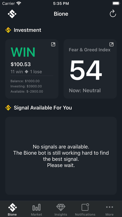 Bione: Signal Crypto Trading Screenshot