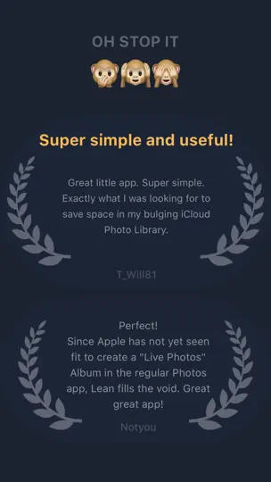 Screenshot von Lean - Clean Up Live Photos auf dem iPhone 5