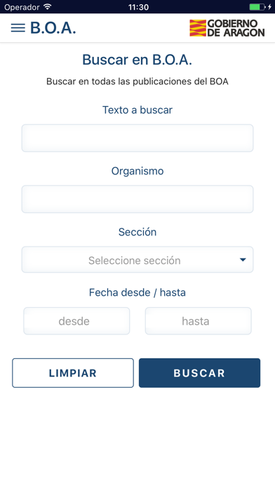 Boletín Oficial de Aragón-BOA Screenshot
