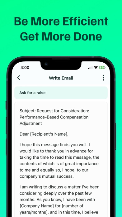 AI Writer: Email, Paper, SMS Screenshot