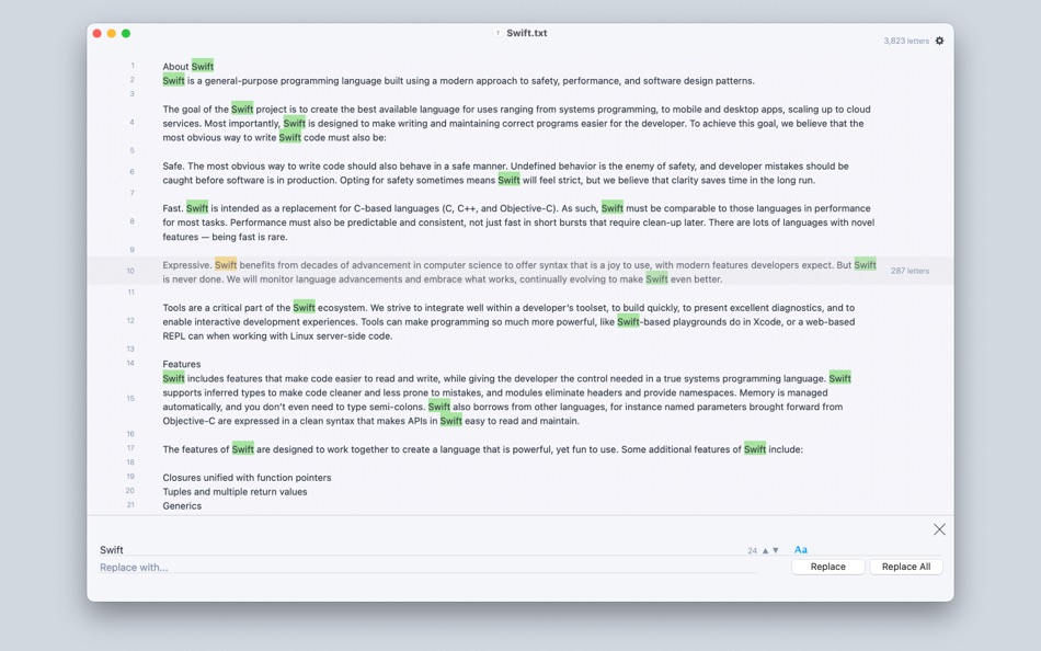#2. CLYR TextEditor (macOS) Podle: CLYR Inc.