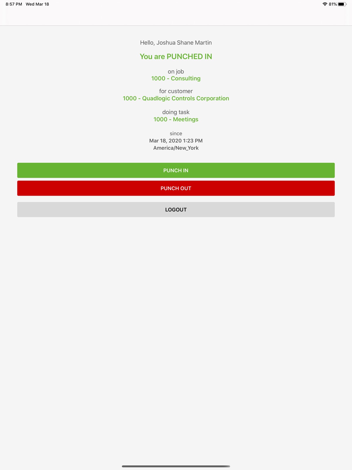 BRIZBEE Time Tracking ipad screenshot 2