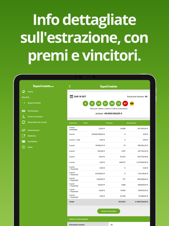 Screenshot #5 pour SuperEnalotto Estrazioni