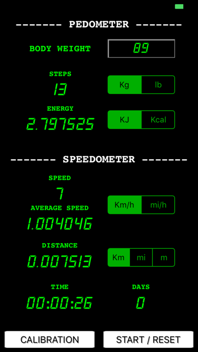 Screenshot #1 pour Pedometer and Speedometer