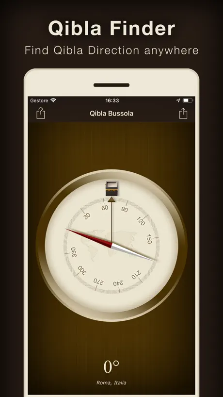 Qibla Bussola (Kaaba Locator)