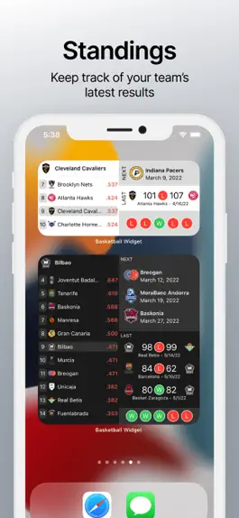 Game screenshot Standings - Basketball Widget hack