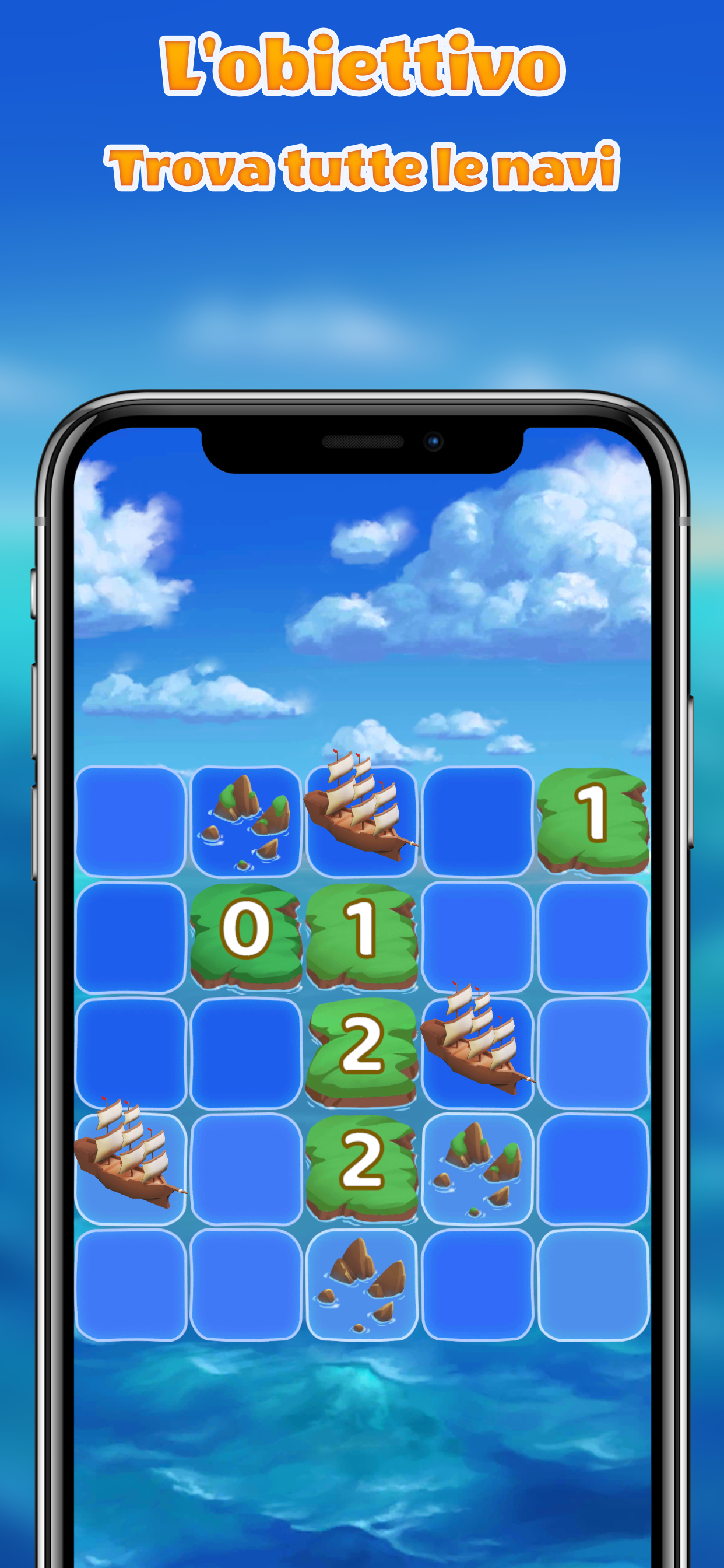 Isole e navi puzzle di logica