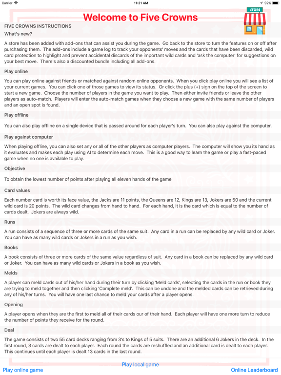 Five Suits Lite iPad screenshot 6 - Games app