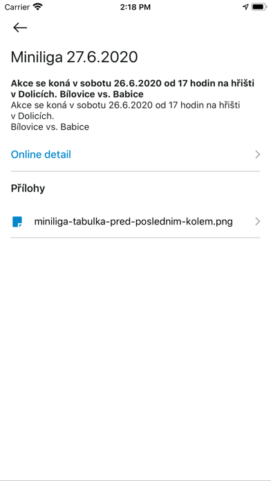 Bílovice n S. v mobilu Screenshot