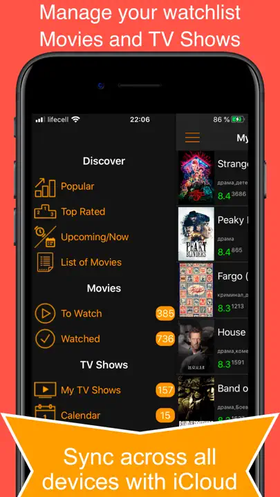 My Movies & TV Shows Watchlist iPhone Screenshot 2