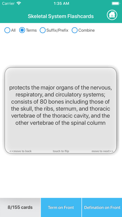 Skeletal System Medical Terms Screenshot