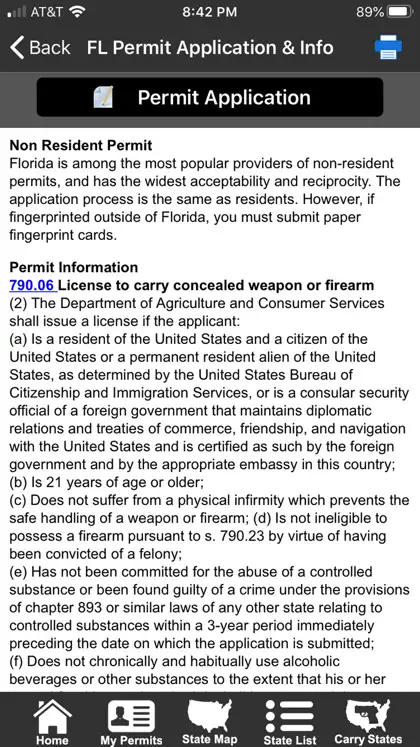 Screenshot 4 di 6 di CCW – Concealed Carry 50 State