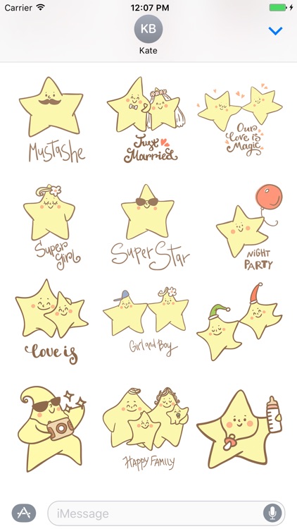 Cute Star and Cloud Emoji