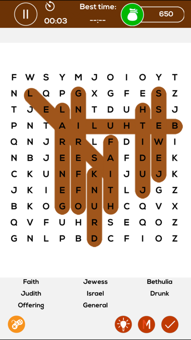 Giant Bible Word Search Puzzle Screenshot